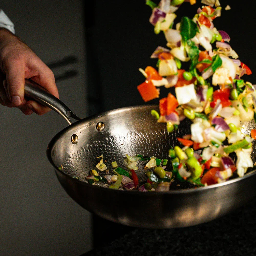 Titanium Hammered Wok Pan