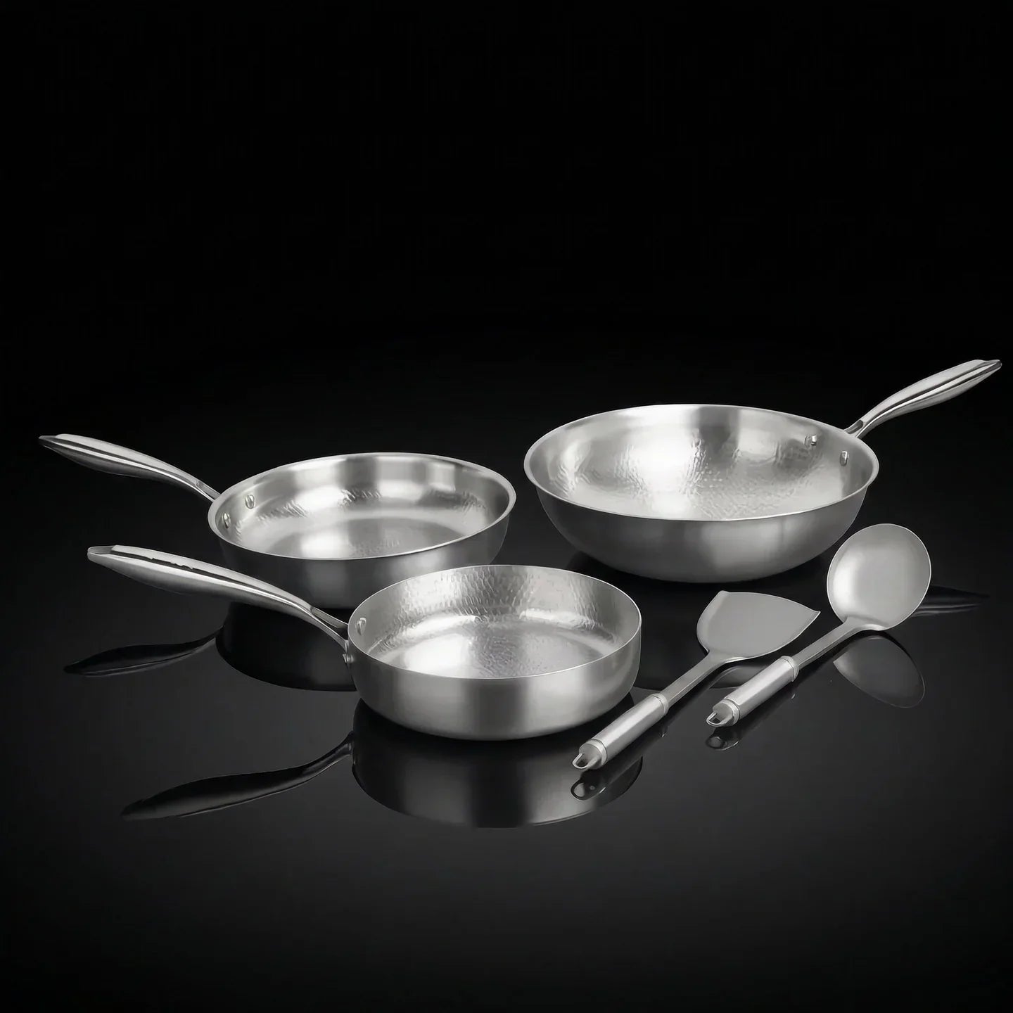 Titanium Hammered Cookware Set