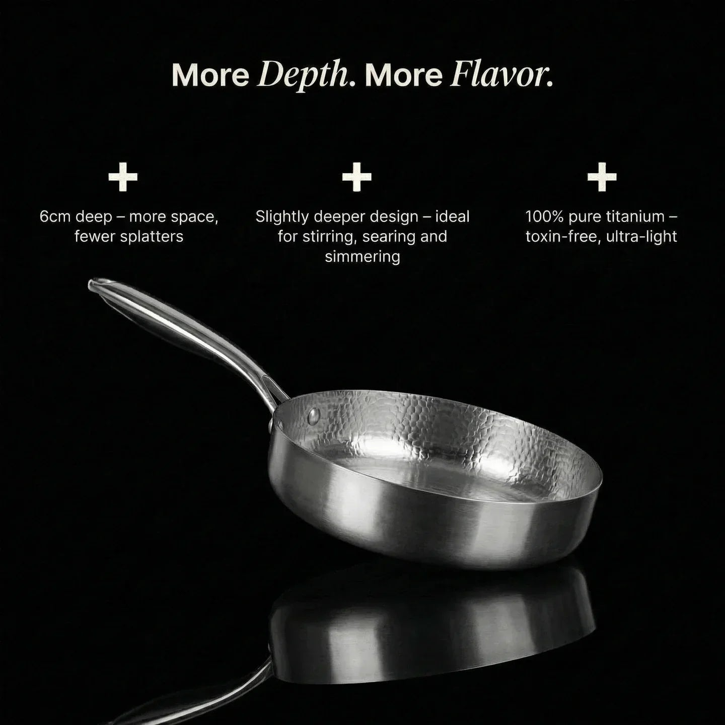 Titanium Hammered Deep Pan
